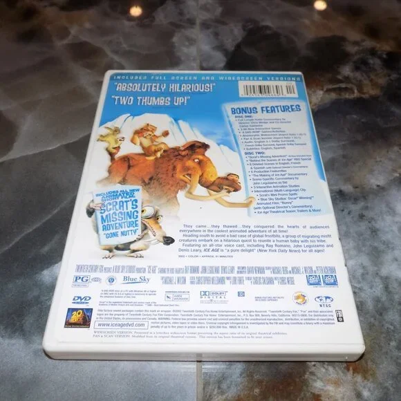 Ice Age (DVD, 2002, 2-Disc Set, Includes Full Frame and Widescreen Versions) - Picture 6 of 6